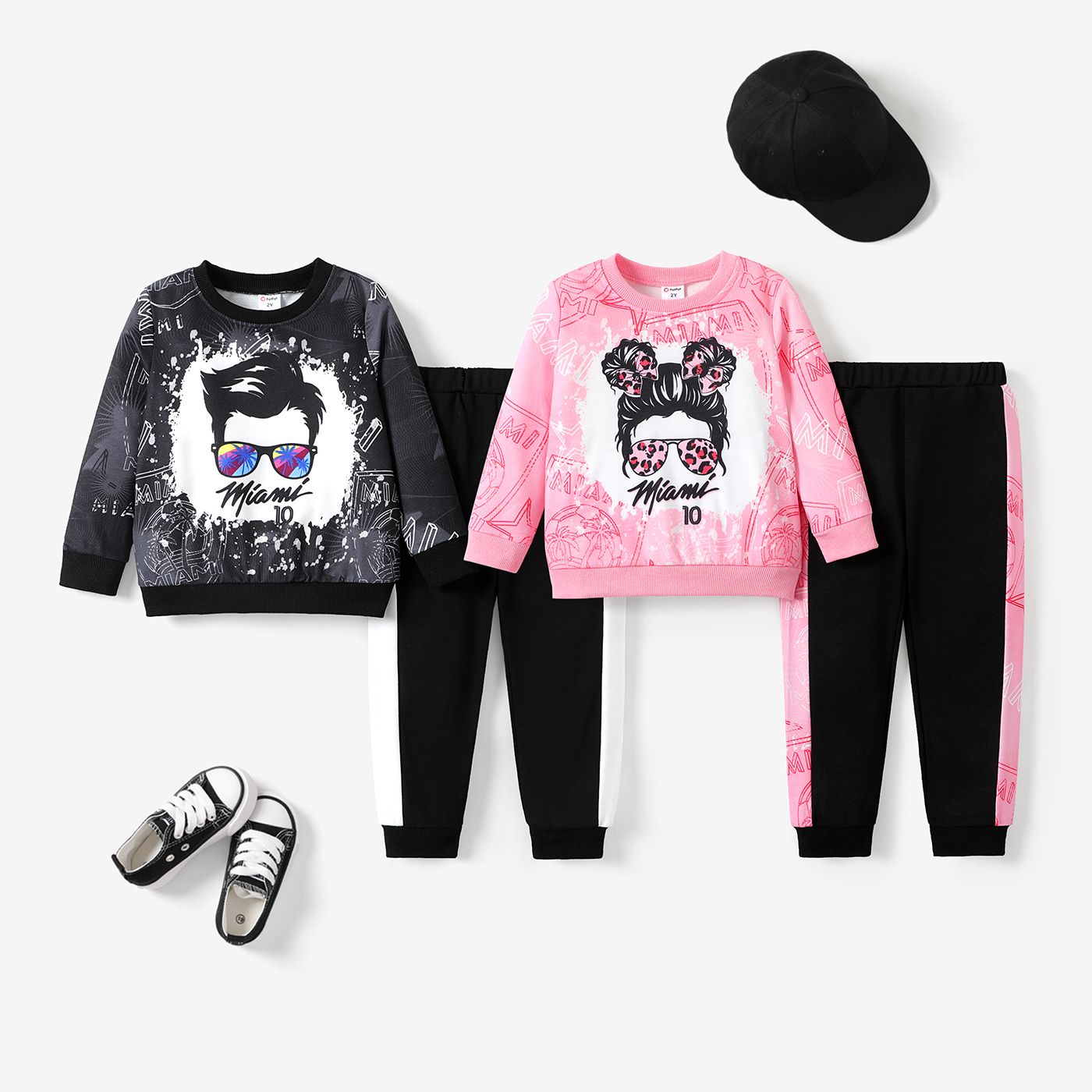2pcs Toddler Baby Girl/Boy Sporty Sweatshirt Set