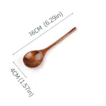 Creative domestic small soup spoon honey spoon jam wooden spoon children's small wooden spoon ladle Color-E