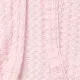 Cardigã de tecido rpet ecológico para criança/criança de cor sólida com design de laço Rosa
