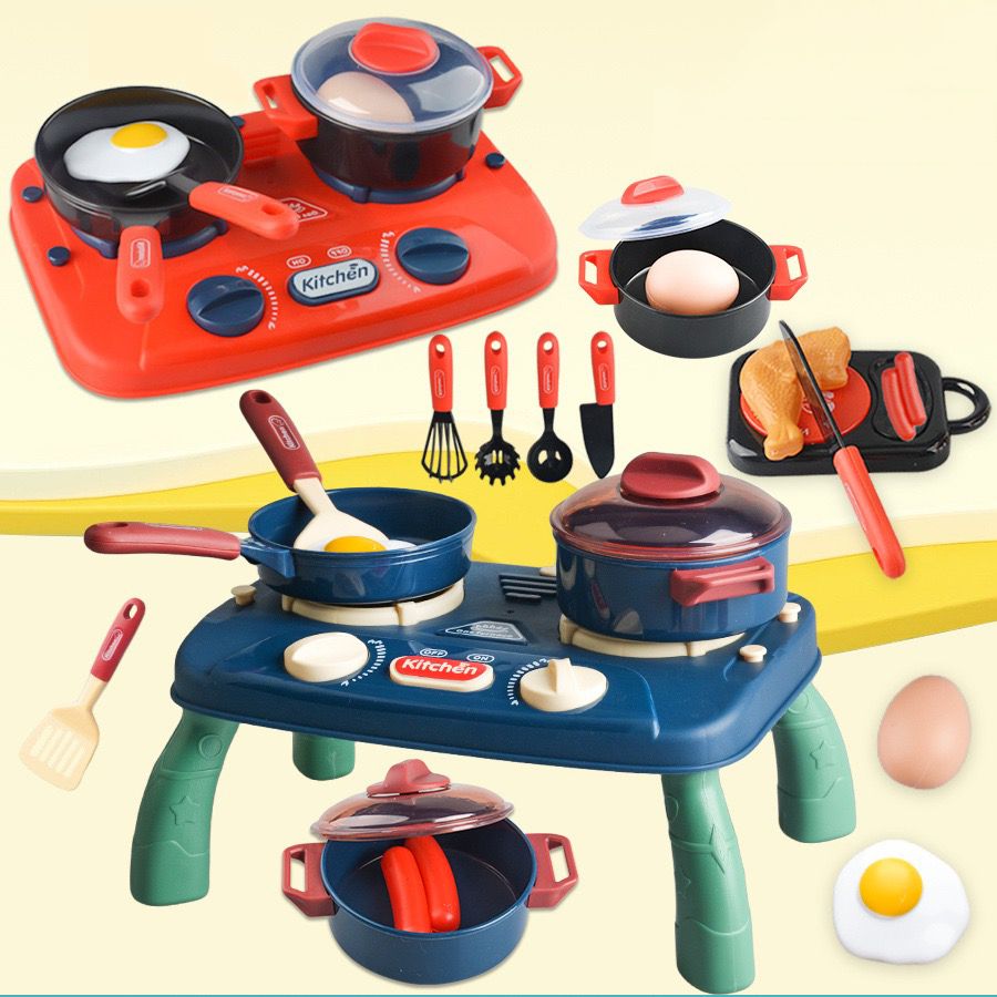 Set Of 19 Children's Pretend Play Kitchen Utensils And Tableware