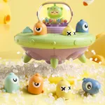 Hand-Eye Training Whack-a-Mole Tabletop Toy with Flying Saucer Design, Ideal for Improving Concentration and Coordination Green image 4