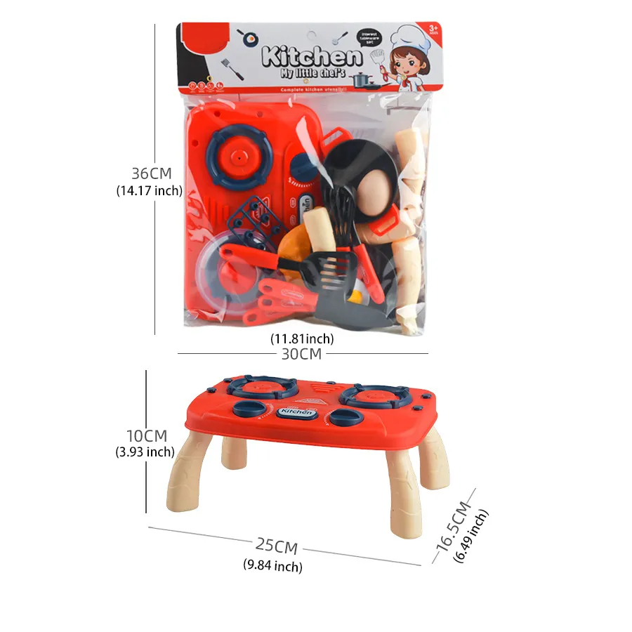 Set of 19 Children's Pretend Play Kitchen Utensils and Tableware  image 6