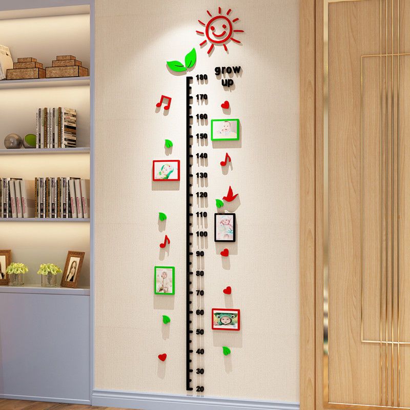 DIY Kids' Acrylic 3D Wall Sticker Height Chart, 35cm in Width