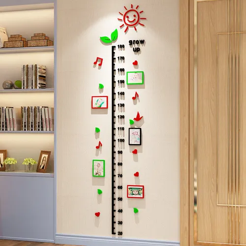 DIY Kids' Acrylic 3D Wall Sticker Height Chart, 35cm in Width