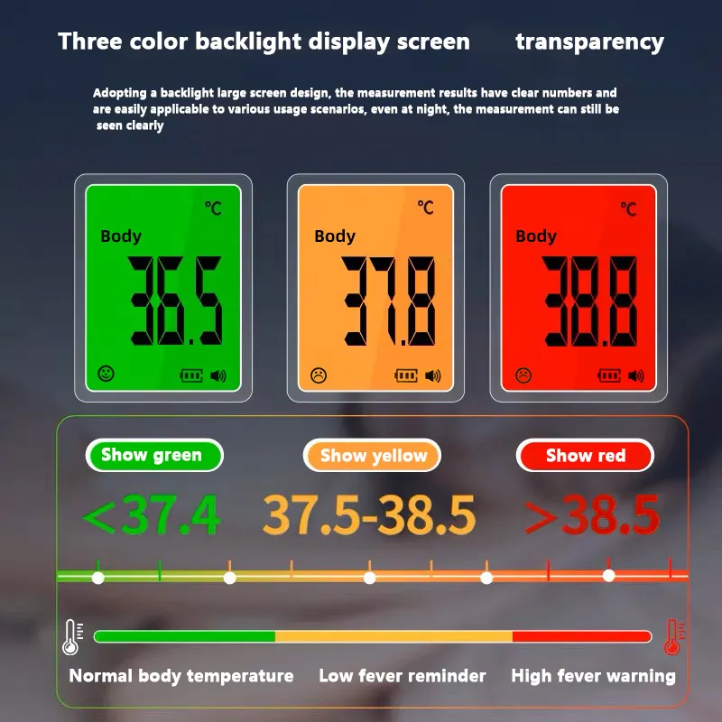 Pistola de temperatura infravermelha sem contato para testa Branco image 3