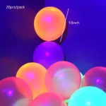 Paquete de 20 globos de neón fluorescentes UV para decoración de fiestas y trucos de magia Color-A