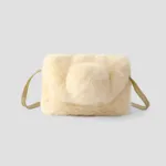 Kids/toddler Furry feel, Versatile & fashion & foreign style small bag, coin purse, one-shoulder and cross-body dual-use for Girl Beige