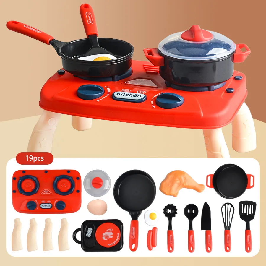 Set of 19 Children's Pretend Play Kitchen Utensils and Tableware  big image 1