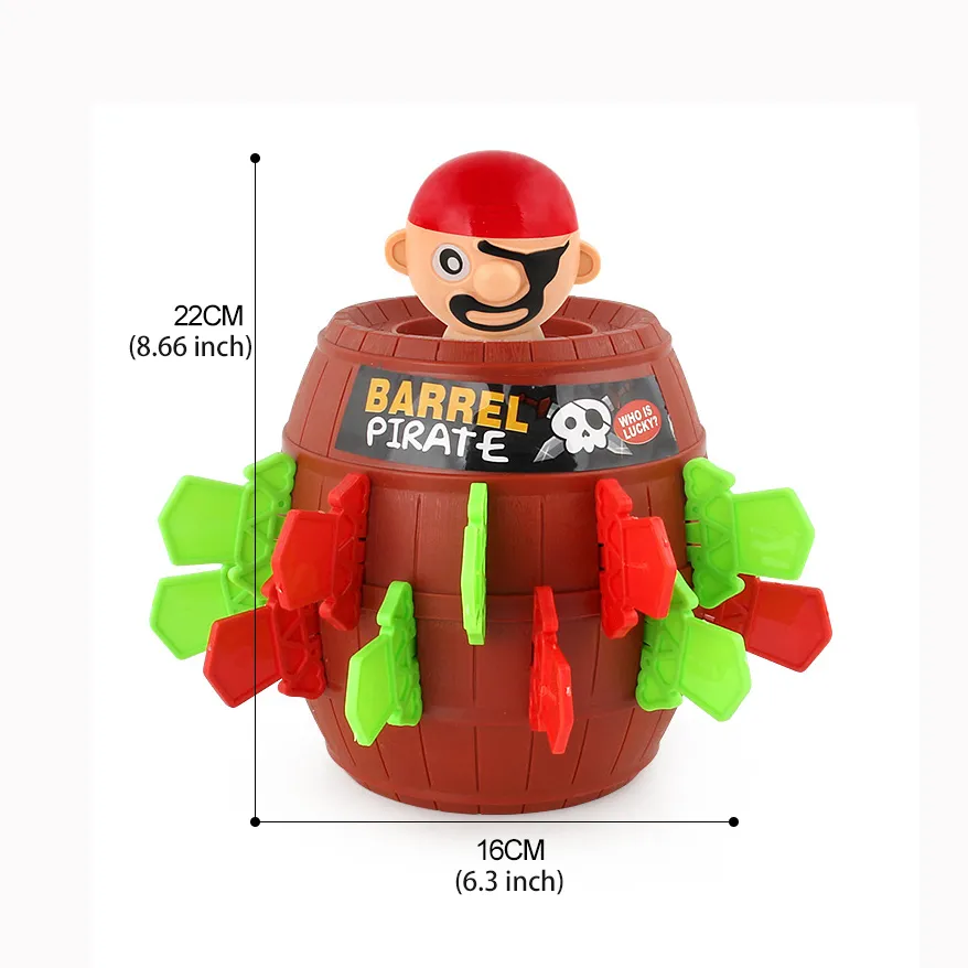 Pirate Popups Family Gathering Games, Childrens Funny Pirate Toy Cubes Color-C