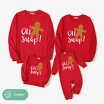 Christmas Family Matching Cotton Biscuit Print Long Sleeve Tops  image 2