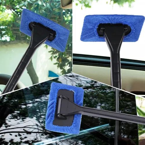 1pc, Long Handle Car Window Windshield Cleaner Brush Kit - Easy To Use Wipe Tool For Cleaning And Protecting Your Windshield