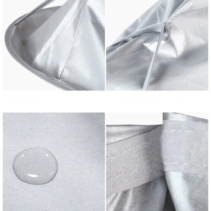60cm Waterproof Hair Cutting Cape/Shawl for Home Use Silver image 5