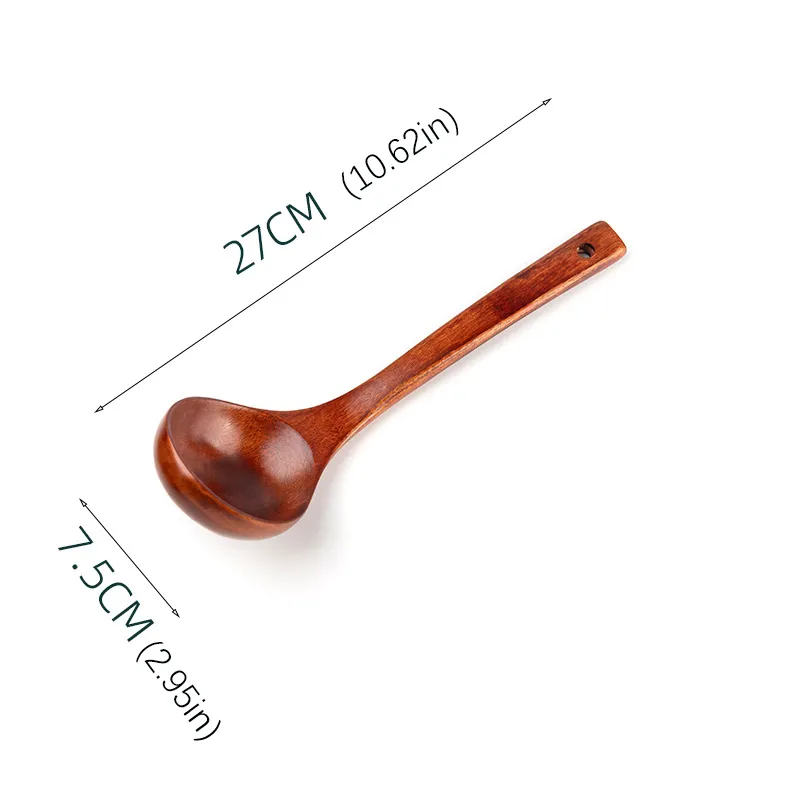 Household Kitchen Utensils Set: Wooden Ladle, Cooking Turner, Non-Stick Pan Spatula, and Frying Spatula  image 2