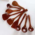 Household Kitchen Utensils Set: Wooden Ladle, Cooking Turner, Non-Stick Pan Spatula, and Frying Spatula  image 6