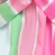 Kid Girl Stripe Belted Halter Dress Pink