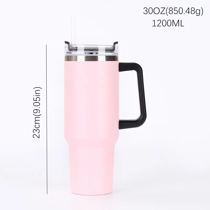 Large Capacity 1200ML Vacuum Car Cup Pink