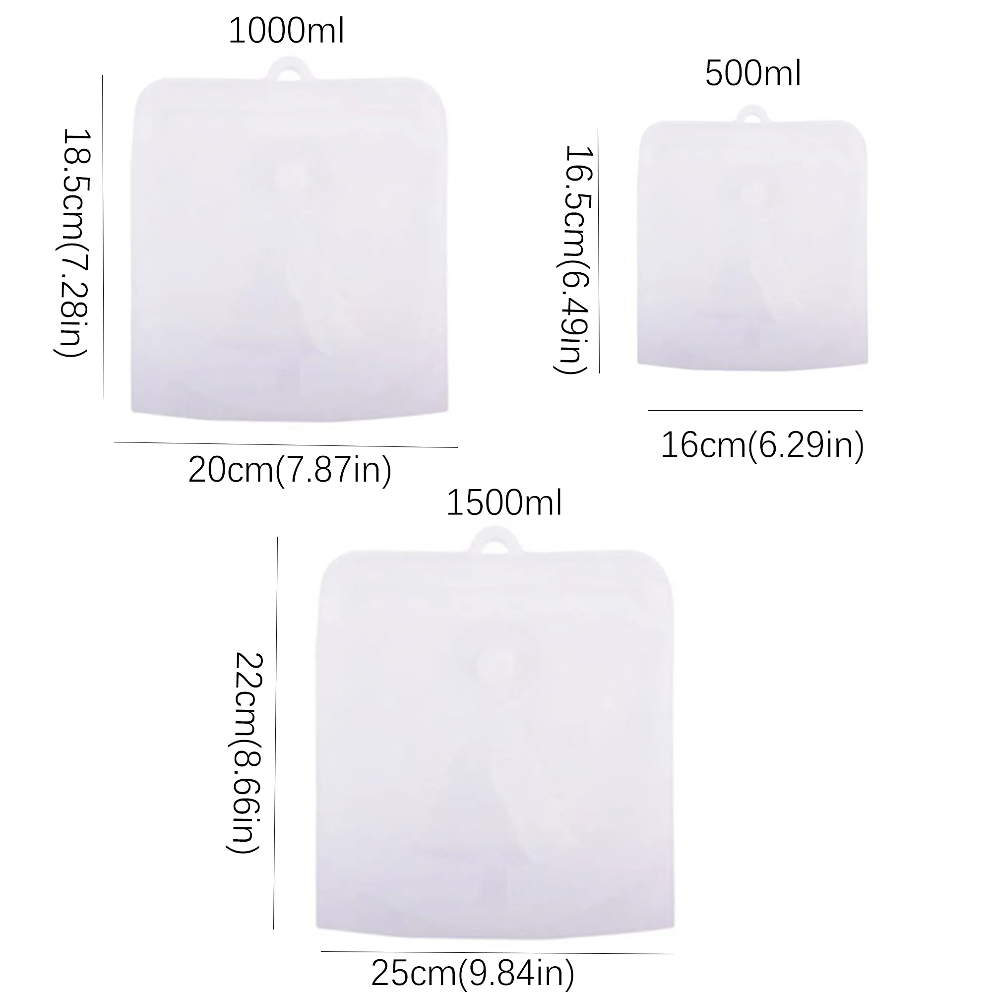 Kitchen Silicone Fresh-keeping Bag White image 4