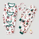 Christmas Family Matching Santa & Wreaths Print Long-sleeve Pajamas Sets(Flame resistant)  image 2