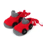 Baby's Hand knitted wool socks Red
