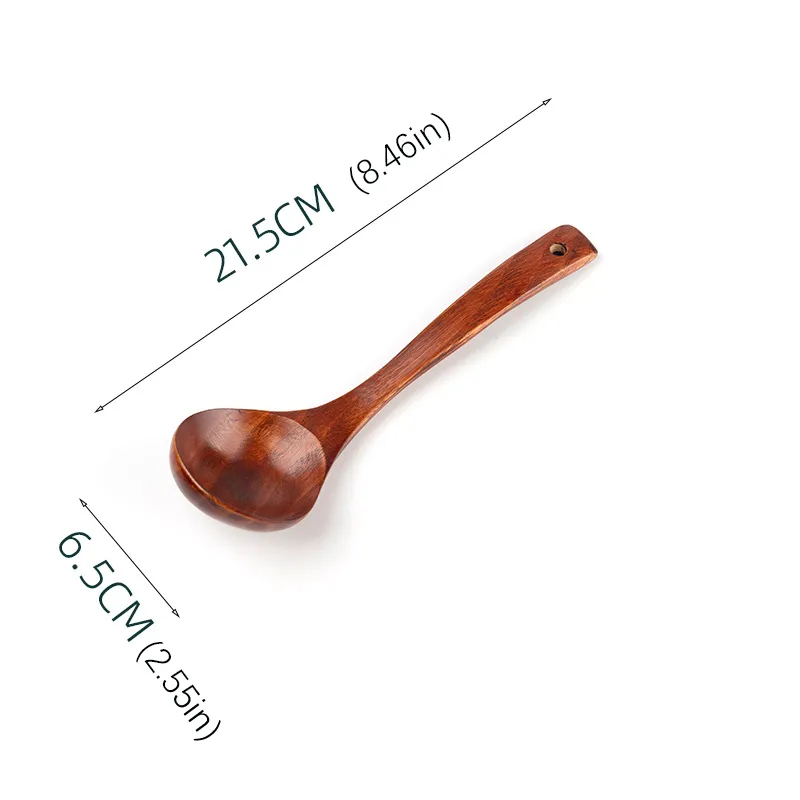 Household Kitchen Utensils Set: Wooden Ladle, Cooking Turner, Non-Stick Pan Spatula, and Frying Spatula Color-C