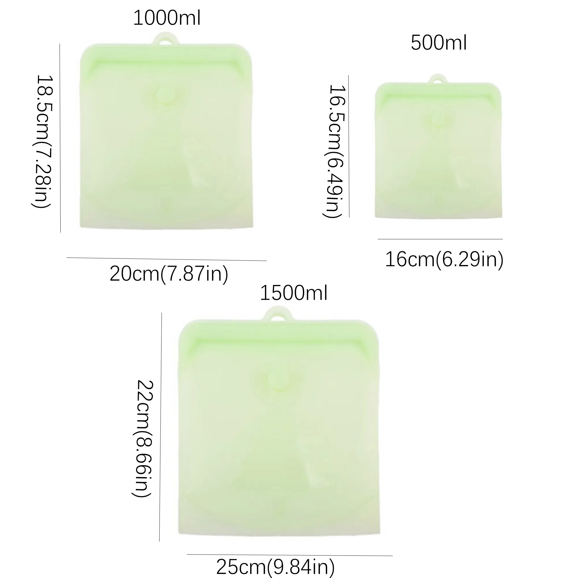 Kitchen Silicone Fresh-keeping Bag Green