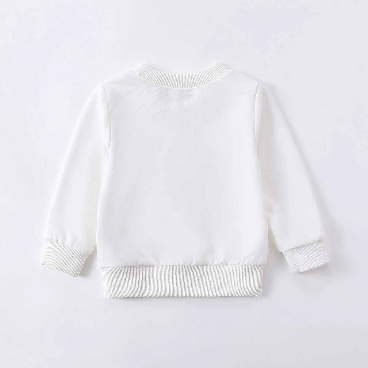 Bebé Unissexo Urso Casual Manga comprida Sweatshirt Branco big image 1