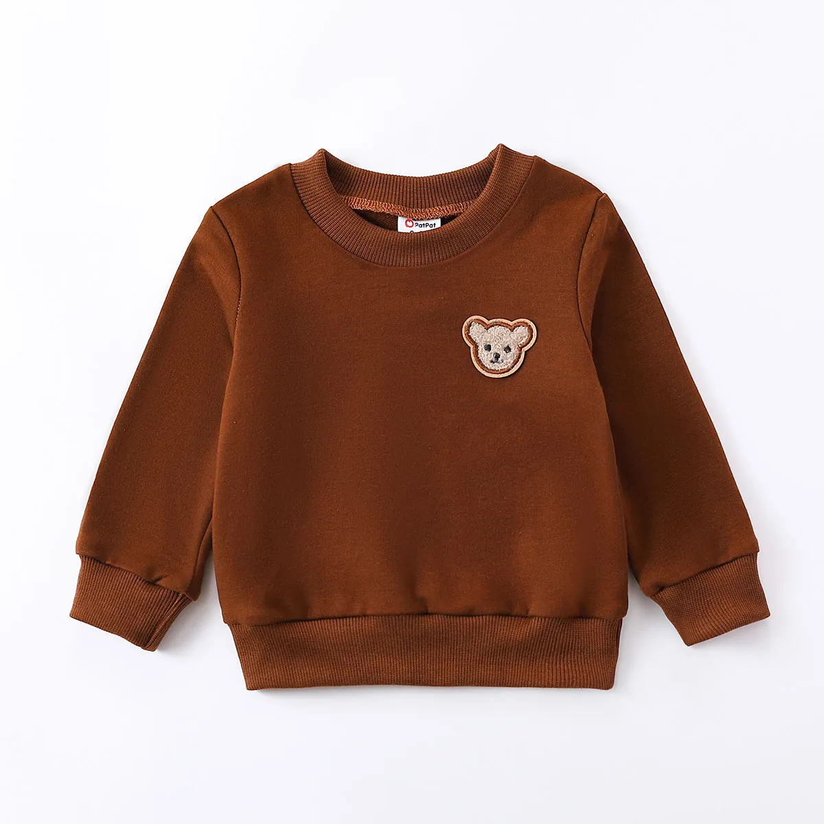 Baby Girl/Boy Bear Long Sleeve Sweatshirt Brown big image 1