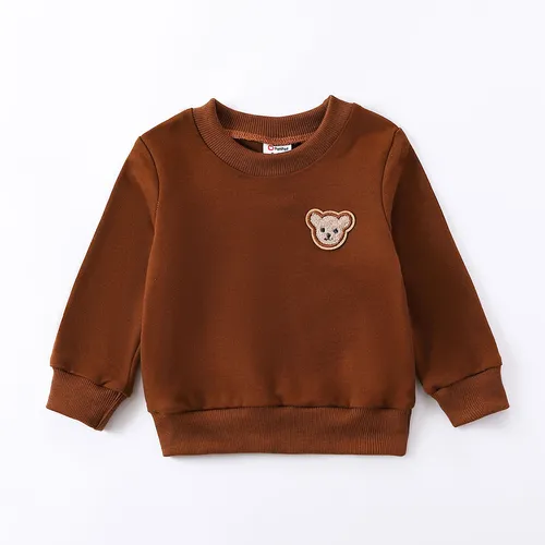 Bebé Unissexo Urso Casual Manga comprida Sweatshirt