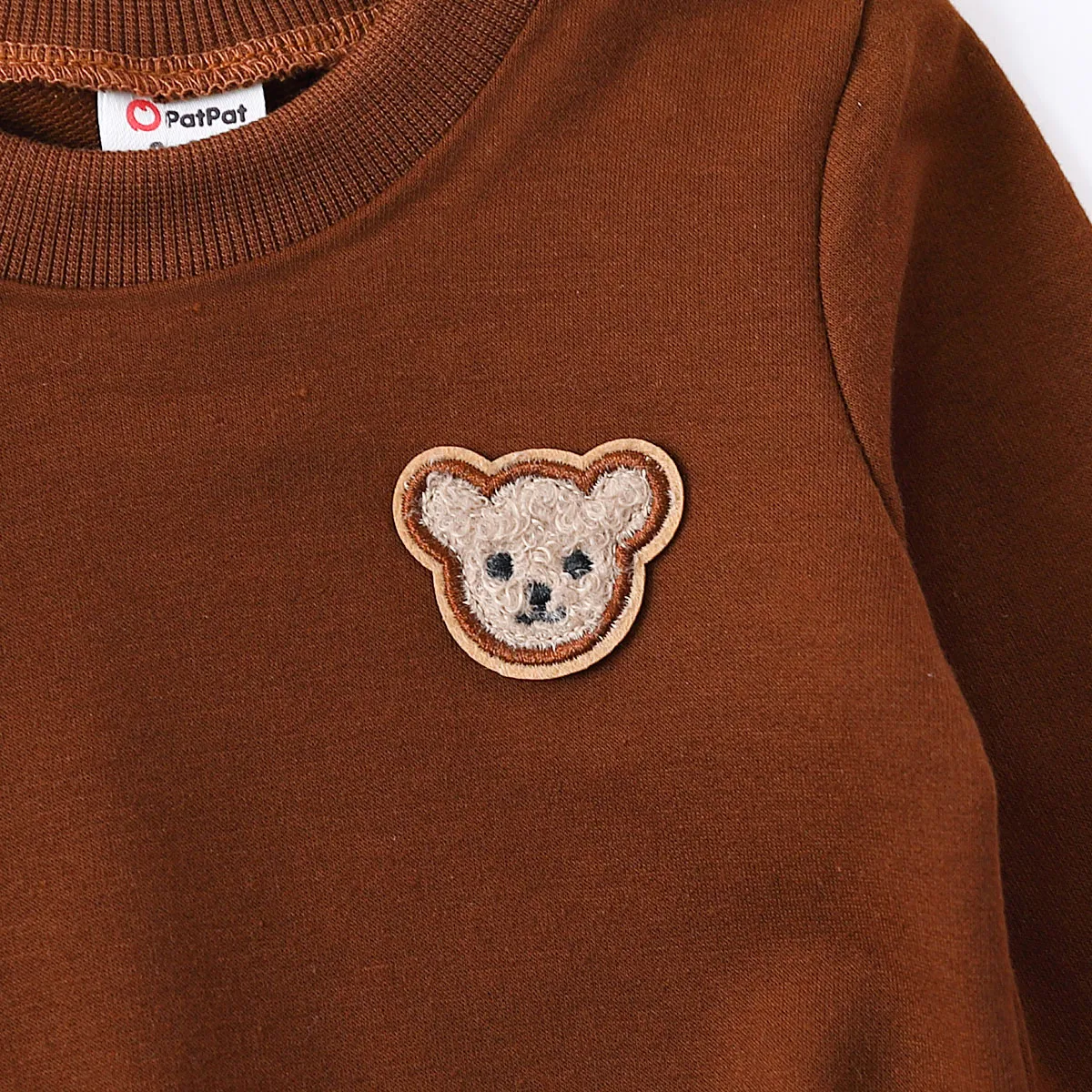 Baby Girl/Boy Bear Long Sleeve Sweatshirt Brown big image 1