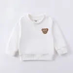 Baby Girl/Boy Bear Long Sleeve Sweatshirt White