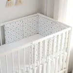 1-teilige 100% Baumwolle Baby Bumper Kissen Kissen Stoßstangen in der Kinderbett Baby Bett Schutz Tour blau