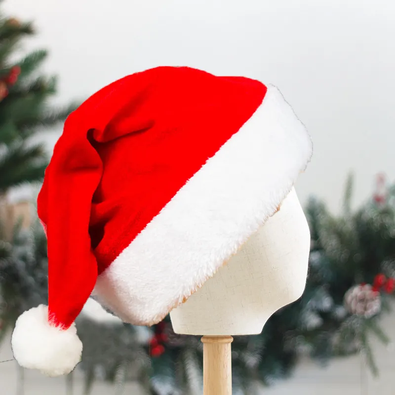 Adults/children must-have Christmas classic plush Santa hat  big image 1