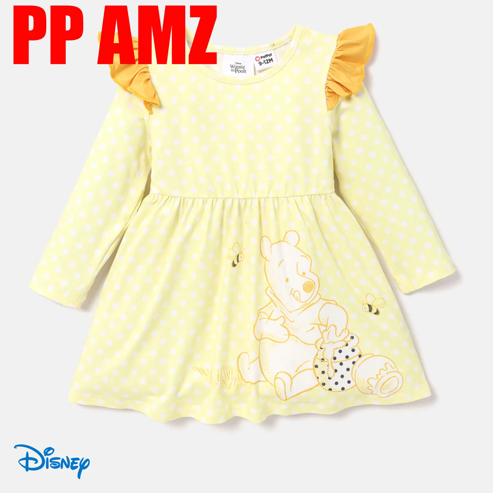 Disney Winnie the Pooh Bebé Mangas franzidas Infantil Manga comprida Vestidos  big image 1