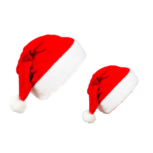 Adults/children must-have Christmas classic plush Santa hat