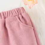 Toddler Girl Fleece Inside Basic Solid Color Casual Sweatpants  image 4