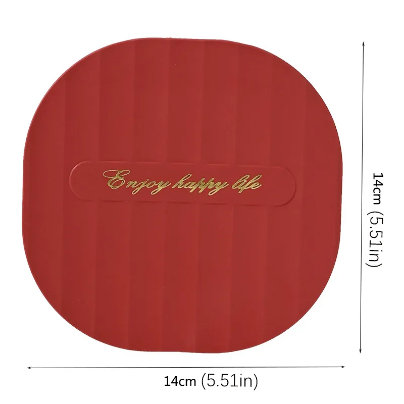 Silicone Heat-resistant Mat for Cups, Pots, Bowls, and Plates Red