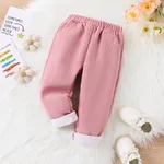 Toddler Girl Fleece Inside Basic Solid Color Casual Sweatpants  image 2