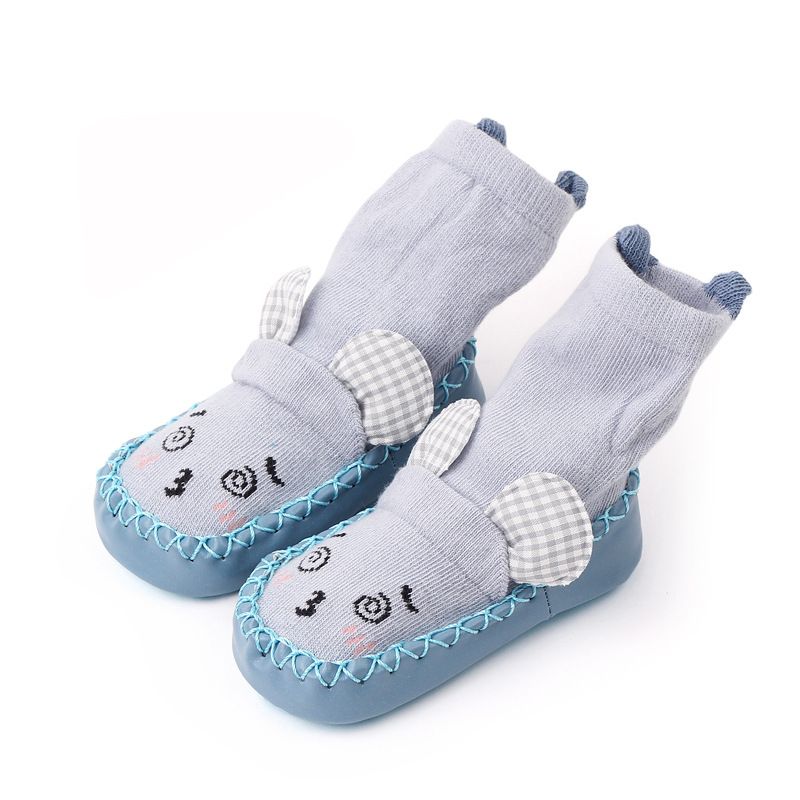 

Baby & Toddler Childlike Expression Print 3D Ear Decor Socks / Prewalker Shoes