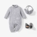 Baby Boy Basic Solid Color Long Sleeve Jumpsuit  image 2