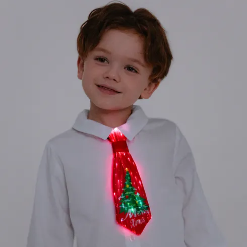 Go-Glow Christmas Light Up Necktie with Christmas Tree Pattern Including Controller (Built-In Battery) Colorful big image 3