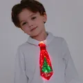 Go-Glow Christmas Light Up Necktie with Christmas Tree Pattern Including Controller (Built-In Battery) Colorful image 2
