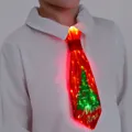 Go-Glow Christmas Light Up Necktie with Christmas Tree Pattern Including Controller (Built-In Battery) Colorful image 4