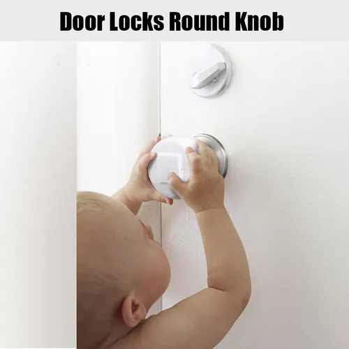 Child Safety Door Lock Protective Cover with Round Shape