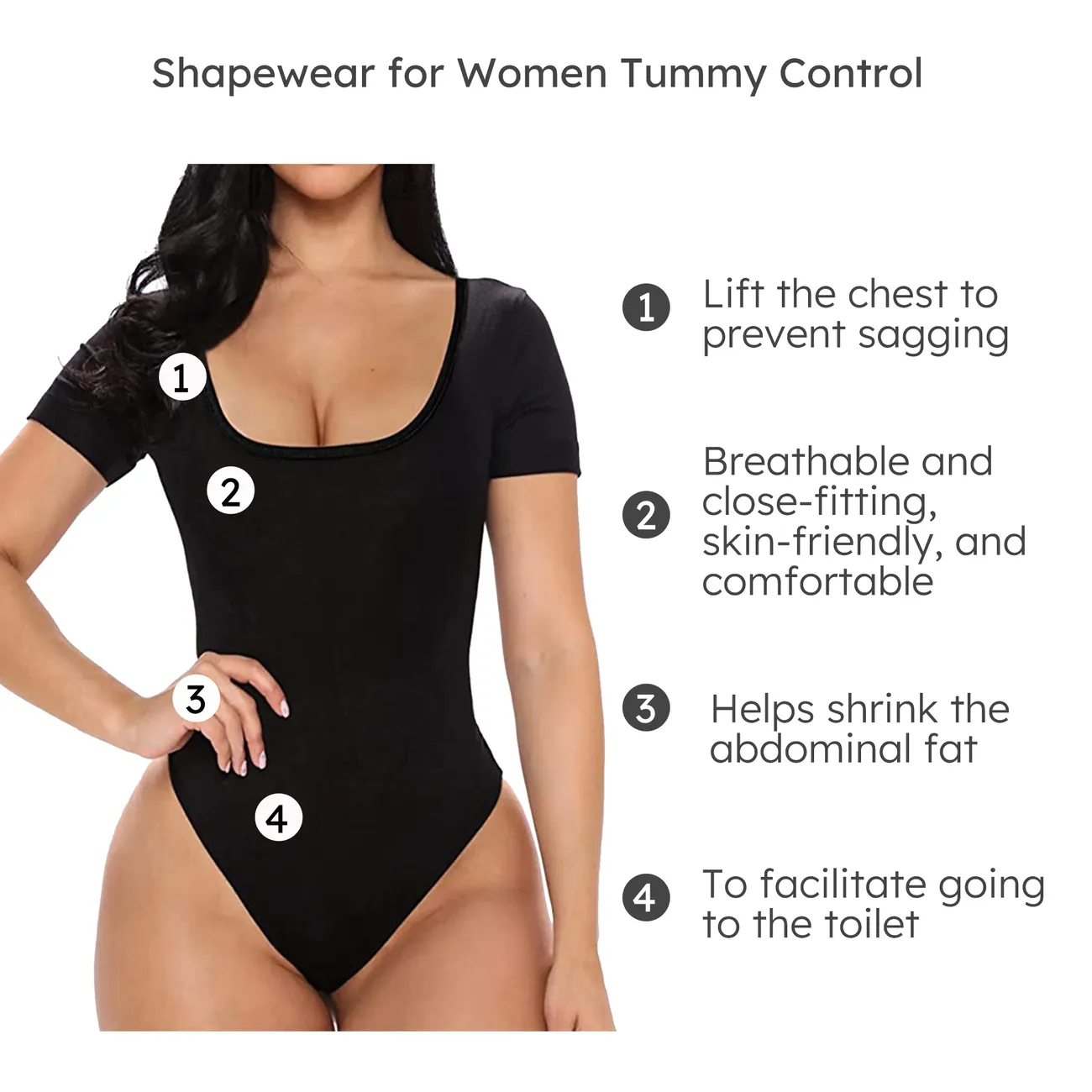 Solid Body Shaping Jumpsuit for Pregnant Mothers Only د.ب.‏ 4.00 بات بات  Mobile