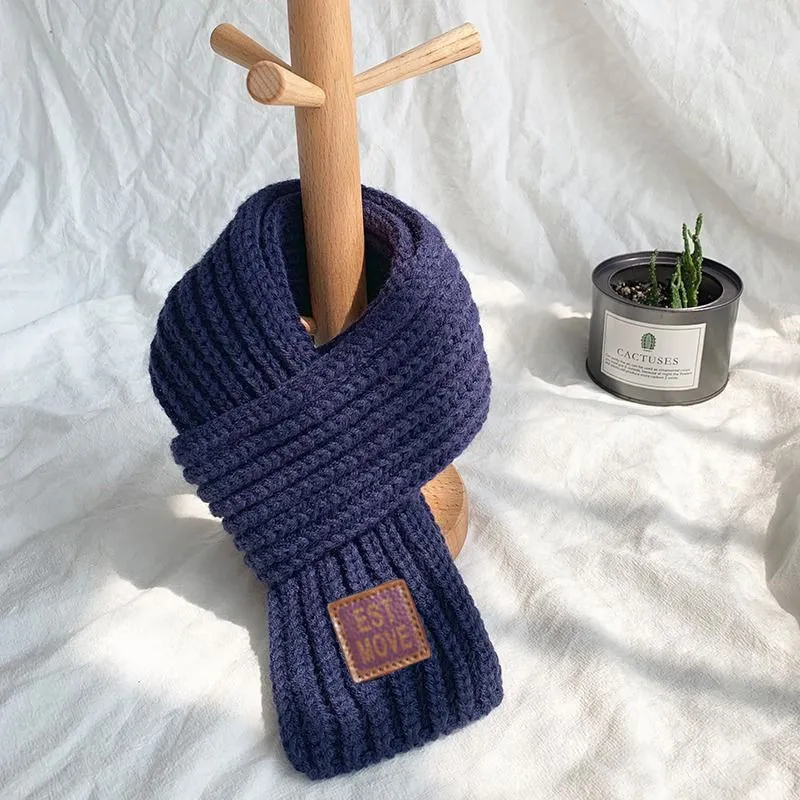 Basic thickened Warm knitted scarf for Toddler/kids/adult  image 3