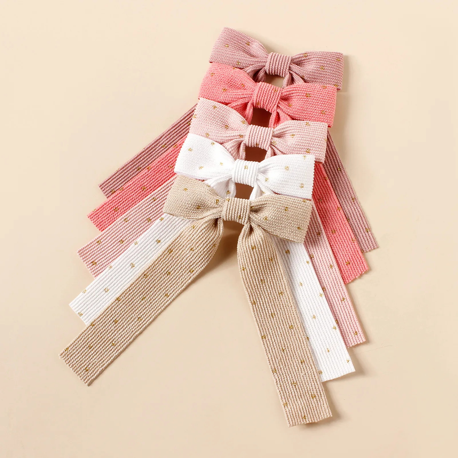 3-pack Toddler/kids Versatile corduroy hair clip