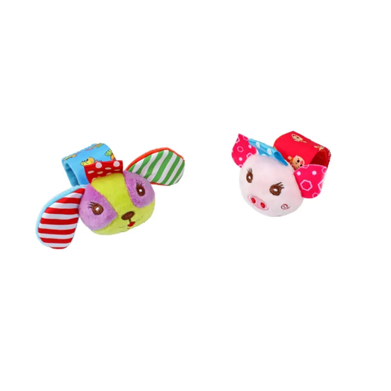 Infant Soothing Toy Wristband with Socks or Hand Strap - Built-in Mini Bell Toy Color-A