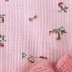 3 unidades Bebé Menina Saia de várias camadas Flores isoladas Bonito Manga comprida Conjunto para bebé Rosa