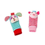 Infant Soothing Toy Wristband with Socks or Hand Strap - Built-in Mini Bell Toy Color-B