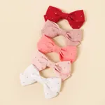 3-pack Toddler/kids Corduroy web bow hair clip  image 6